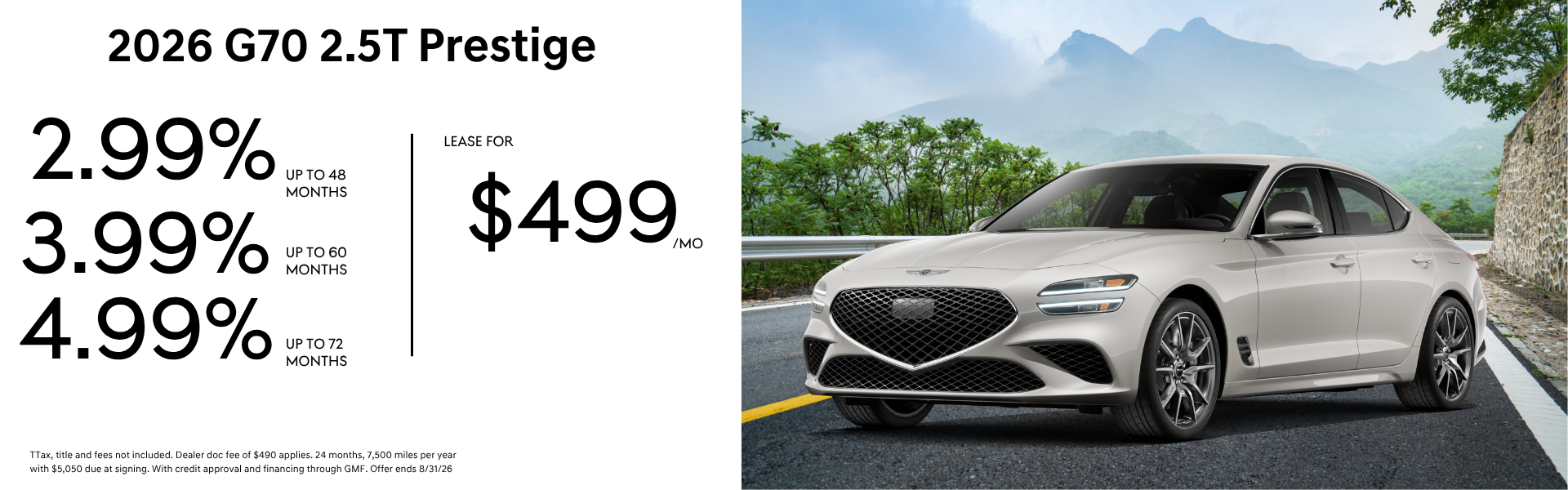 2026 Genesis G70 Offers