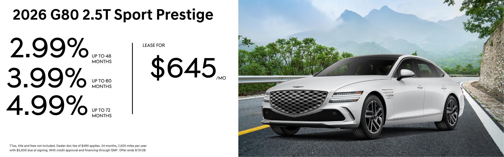 2026 Genesis G80 Offers