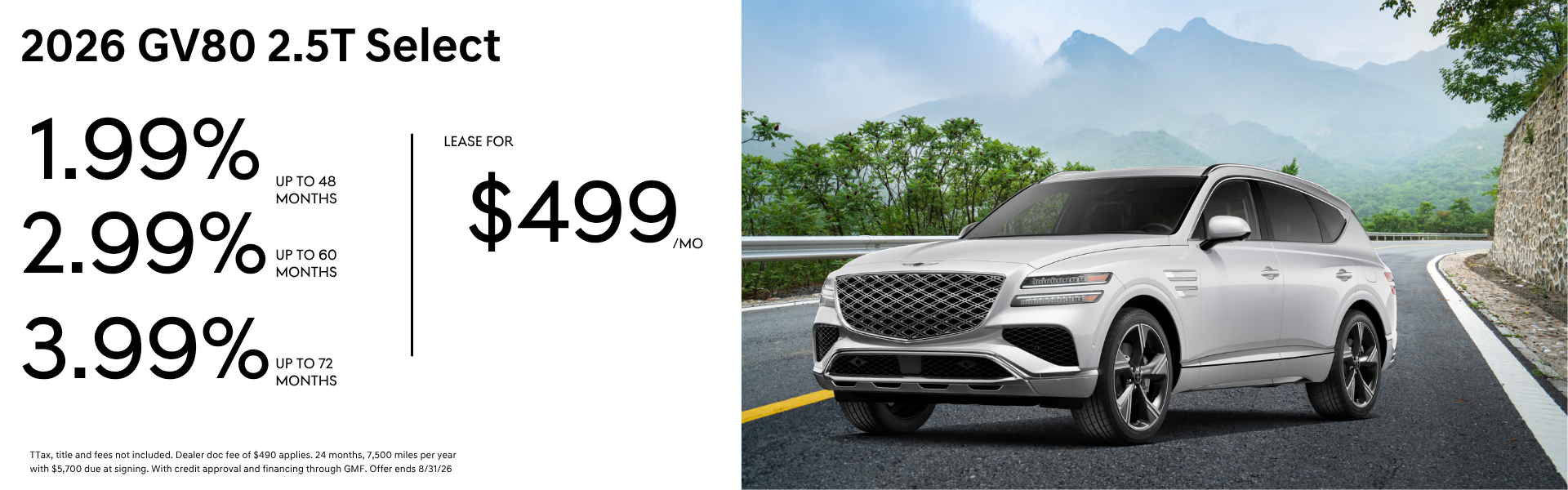 2026 Genesis GV80 Offers