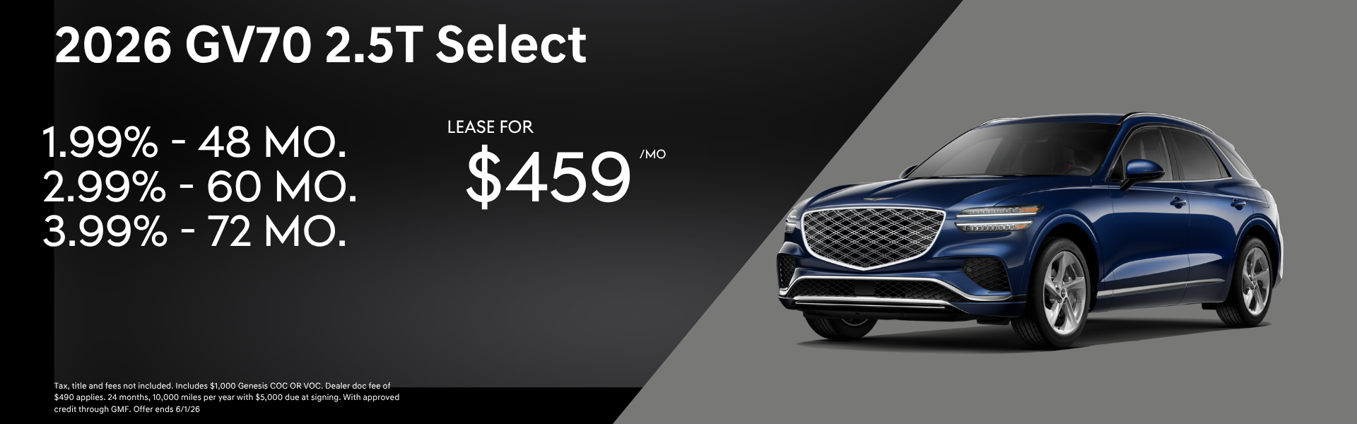 2026 GV70 2.5T Select