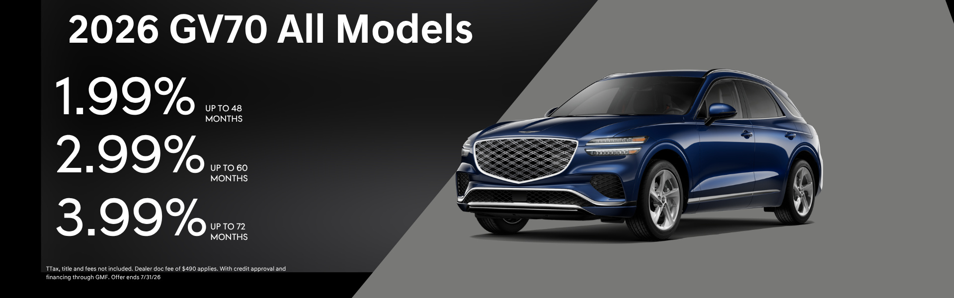 2026 Genesis GV70 offers