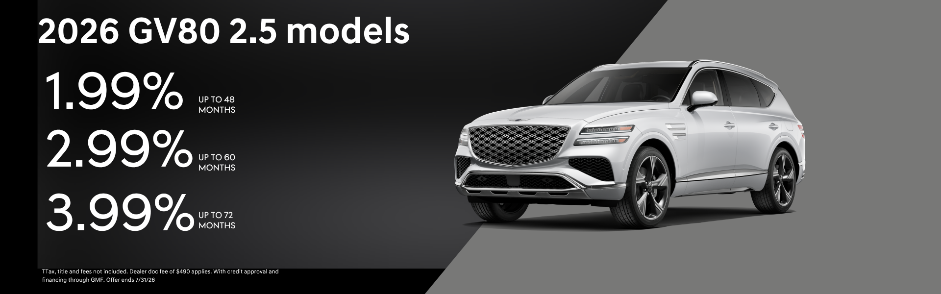2026 Genesis GV80 offers