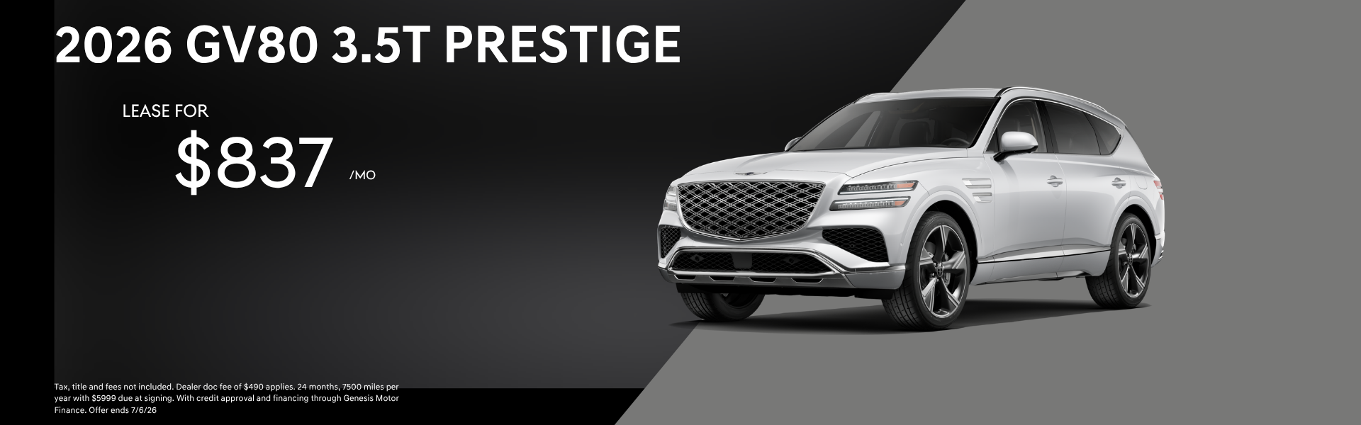 2026 GV80 3.5T Prestige