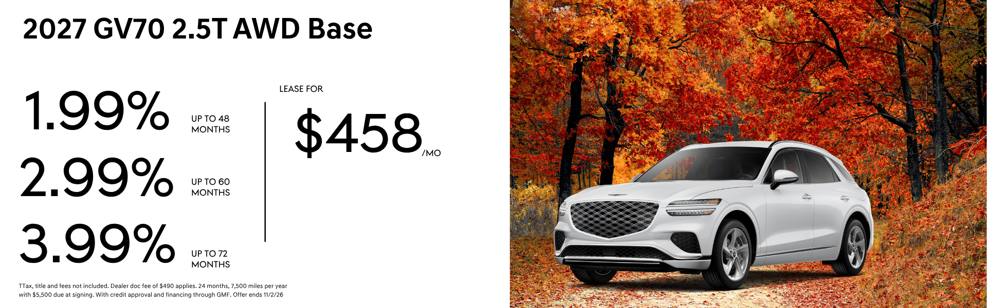 2027 Genesis GV70 offer