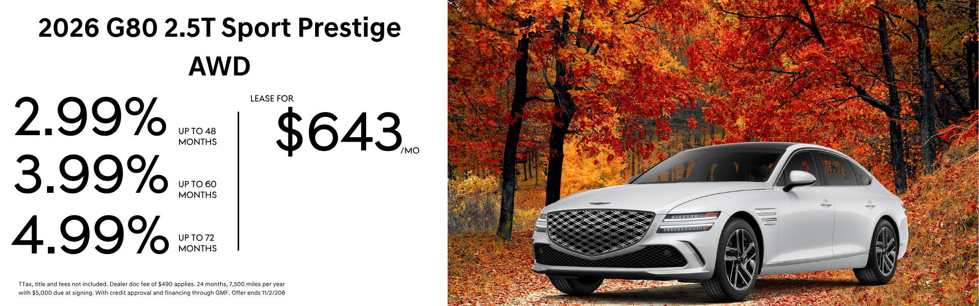 2026 Genesis G80 offer